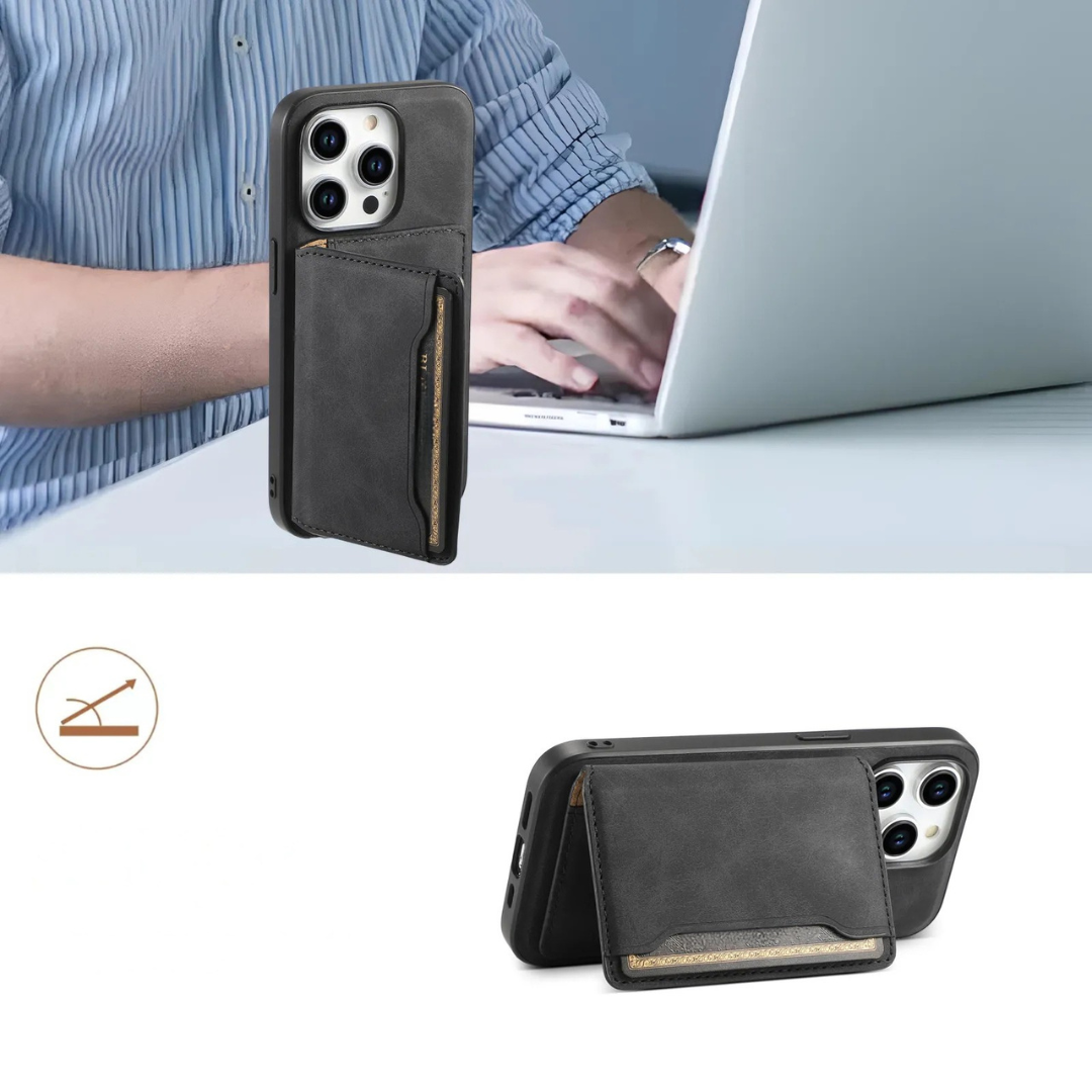 Magnetic Leather Card Clip