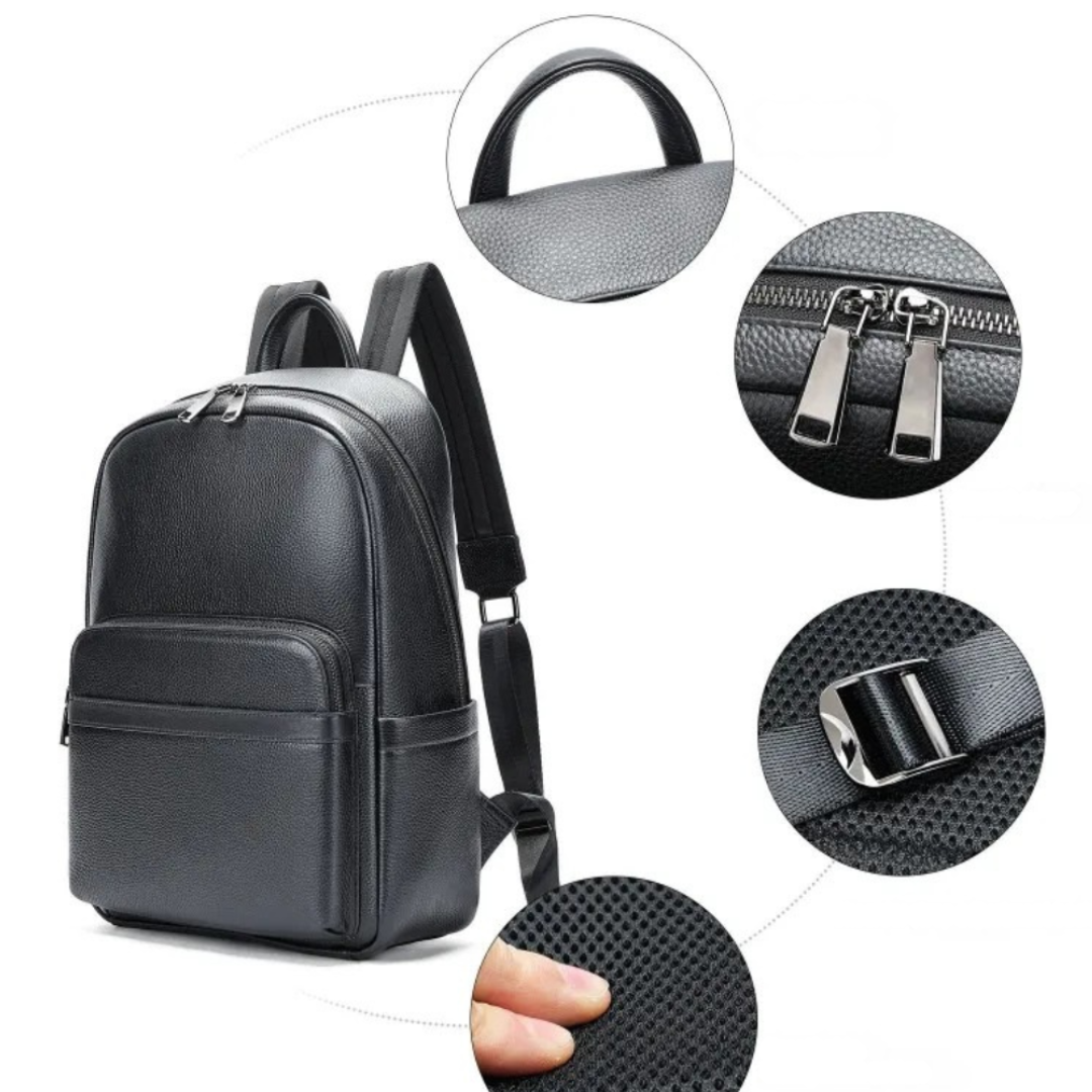 Premium Leather Business Backpack