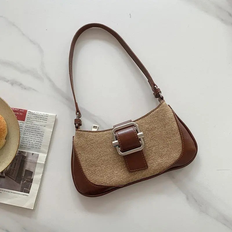 Chic Leather Underarm Bag