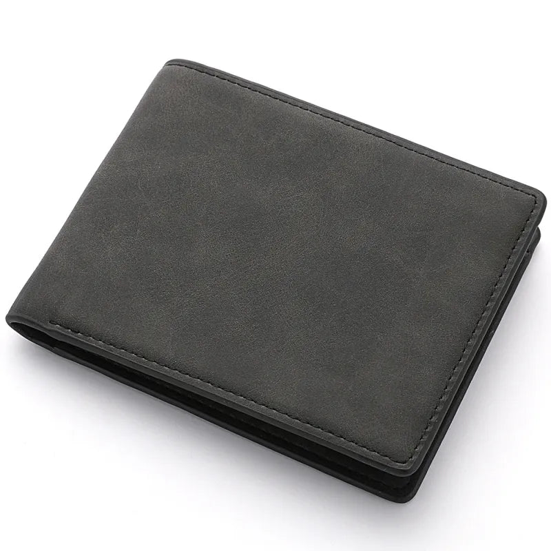 Stylish Bi - Fold Leather Wallet with Multiple Card Compartments