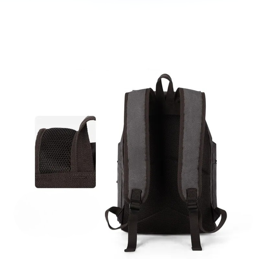 Compact Retro Canvas Backpack for Men