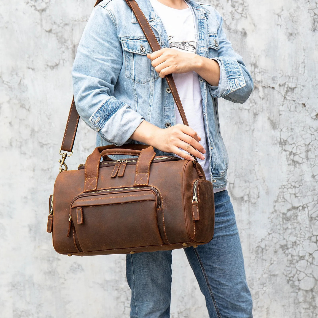 Stylish Leather Travel Bag for Men