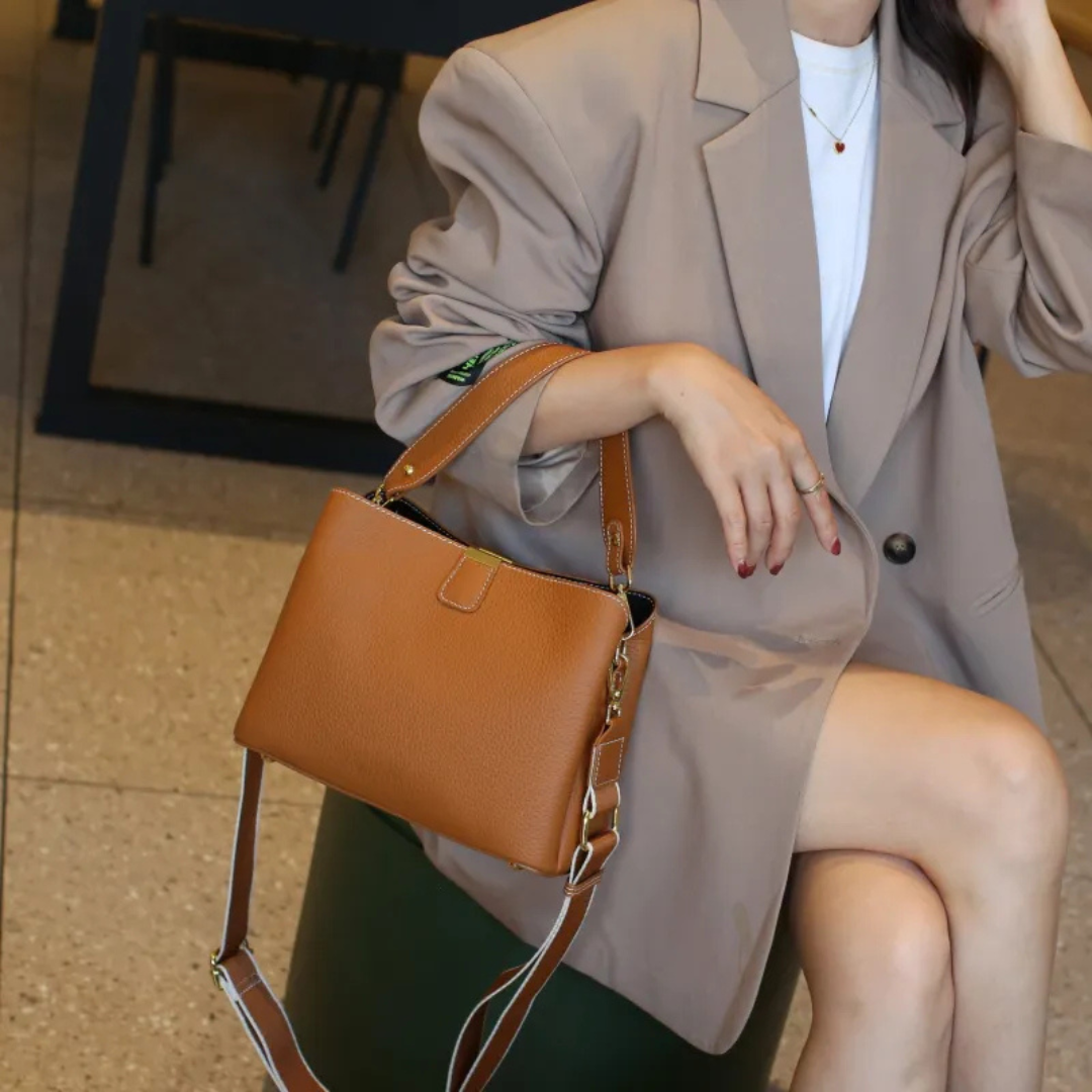 Stylish Leather Crossbody Bag with Large Capacity