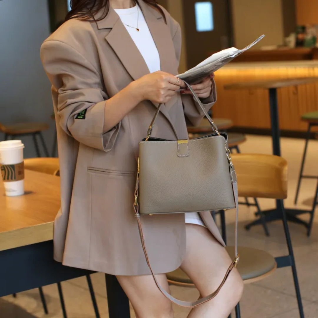 Stylish Leather Crossbody Bag with Large Capacity