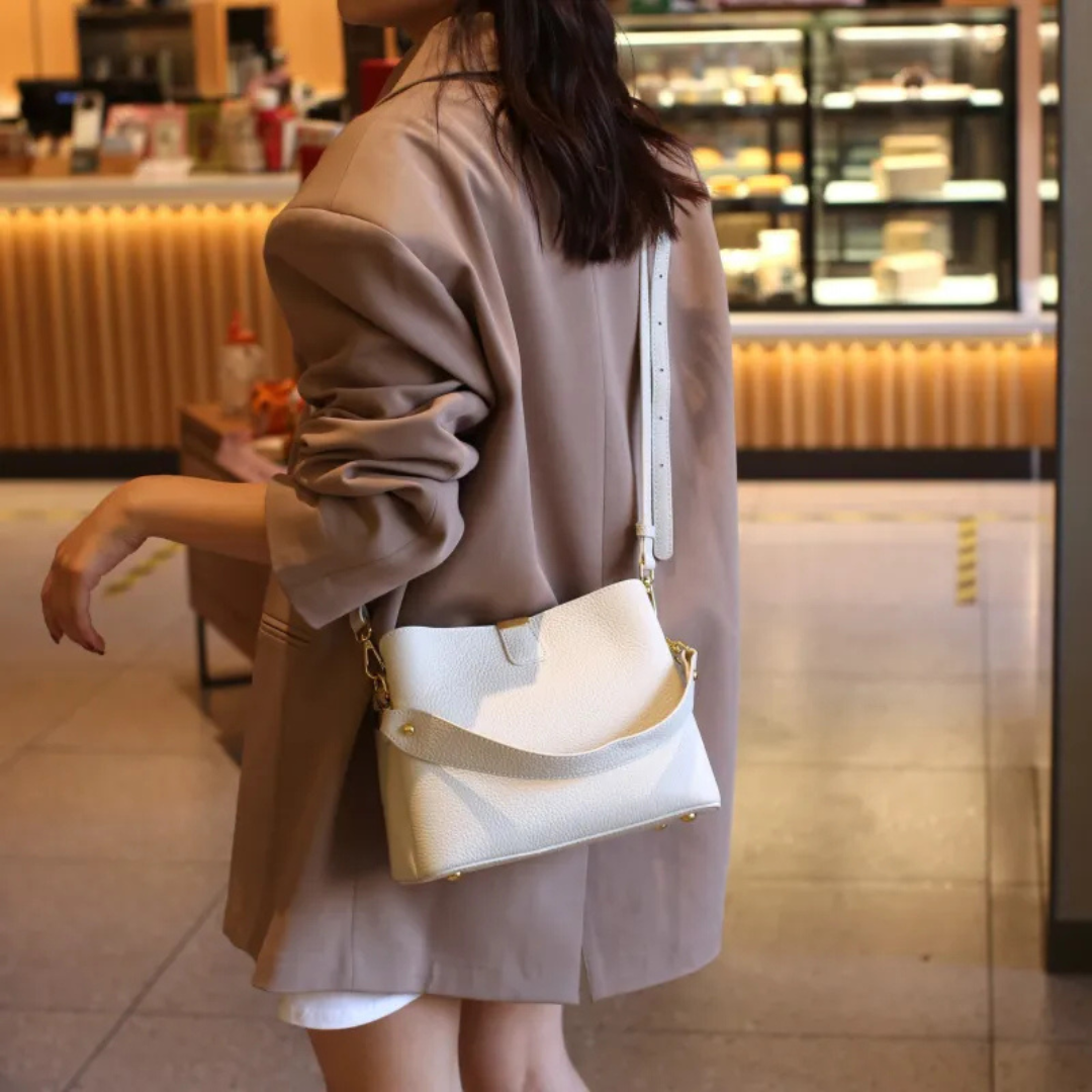 Stylish Leather Crossbody Bag with Large Capacity