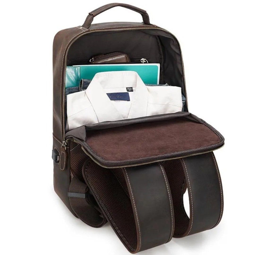 Stylish Retro Leather Backpack for Men