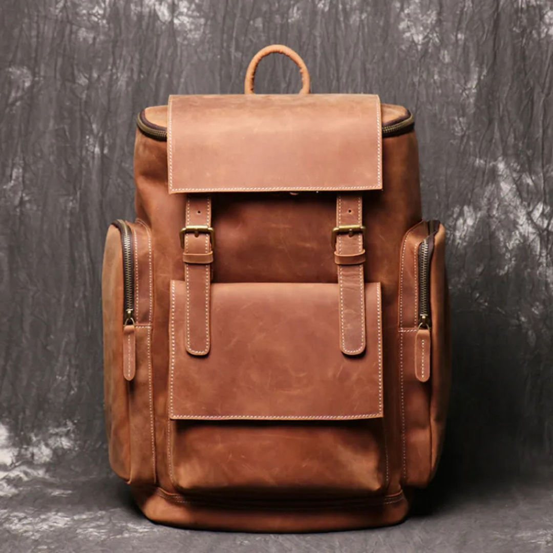 High - Quality Leather Laptop Backpack for Men