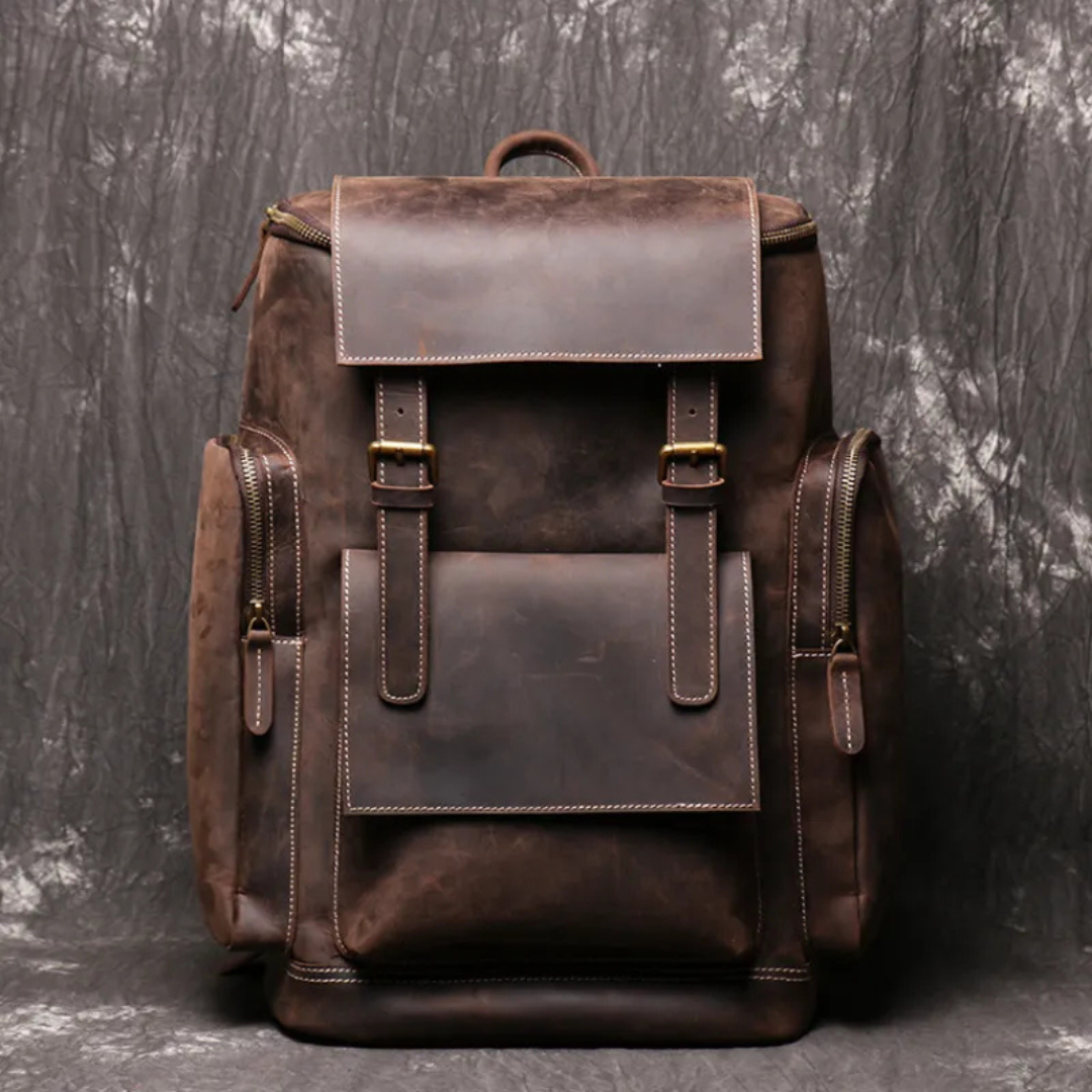 High - Quality Leather Laptop Backpack for Men
