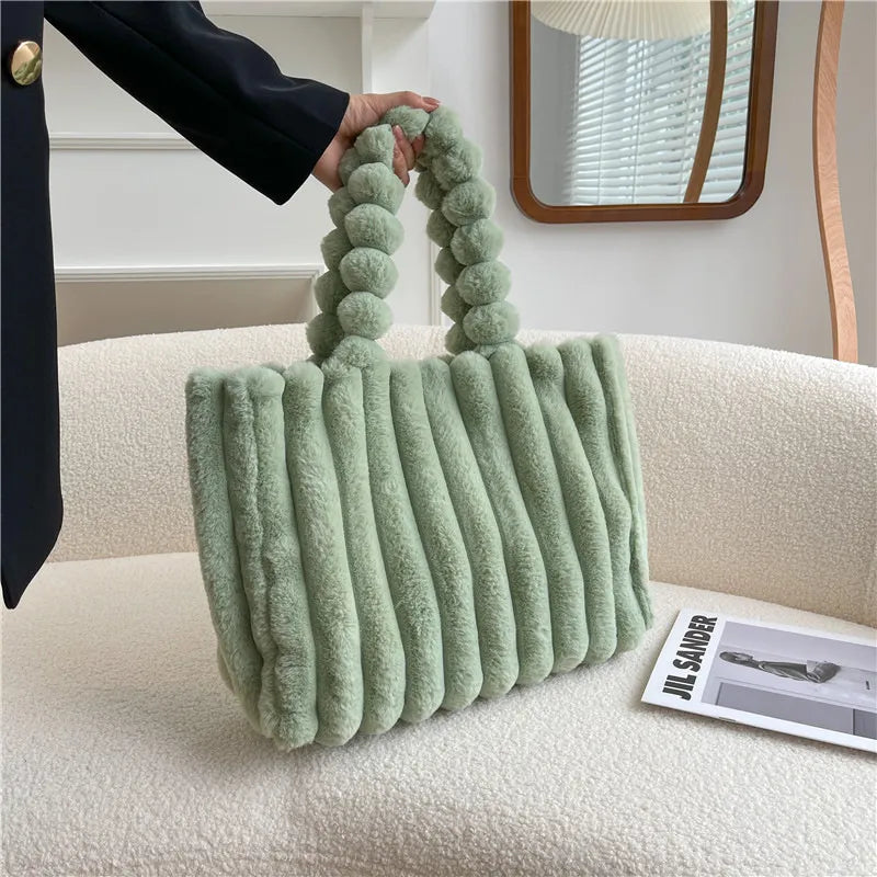 Trendy Plush Shoulder Bag