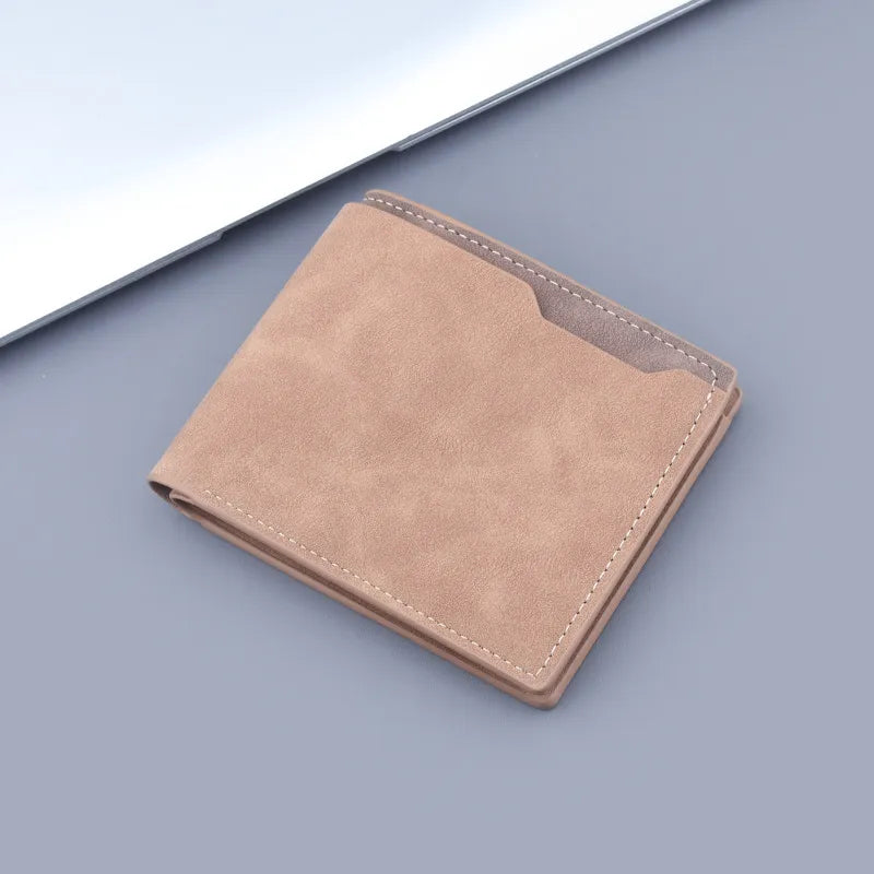Compact Leather Bi - Fold Wallet for Men