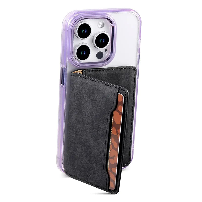 Magnetic Leather Card Clip