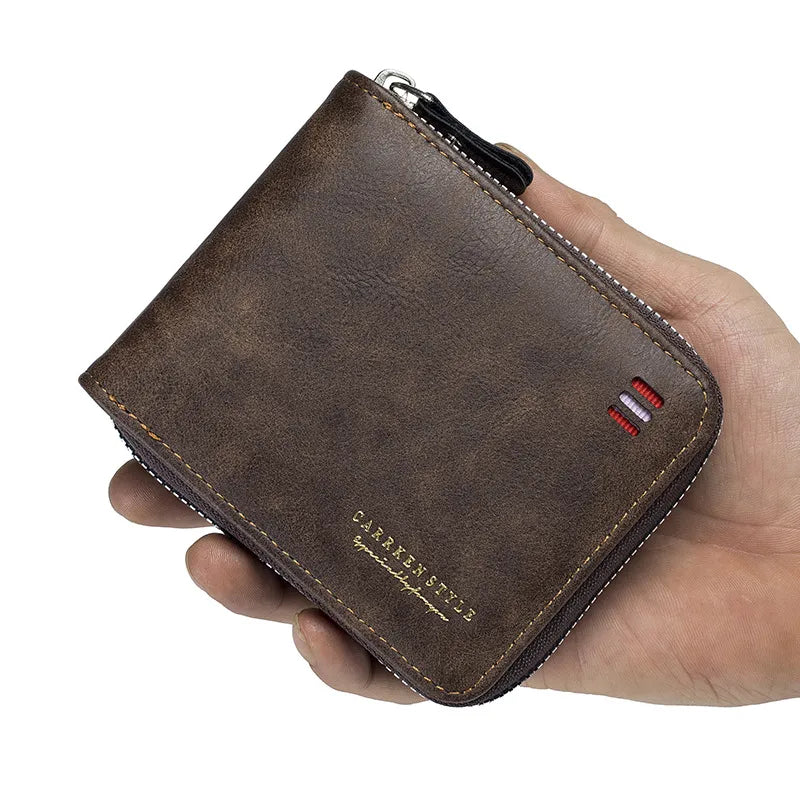 Compact Tri - Fold Wallet for Men