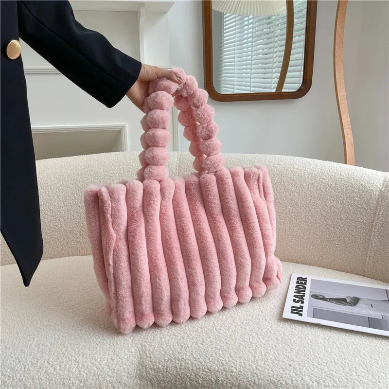 Trendy Plush Shoulder Bag