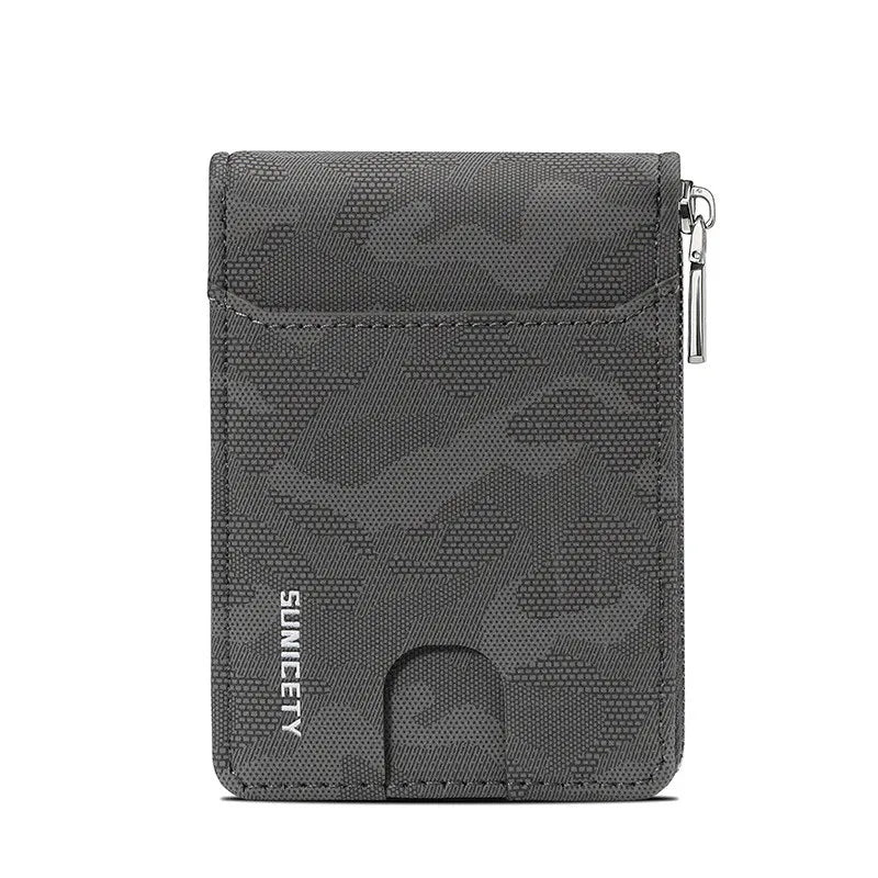 Compact Wallet with Camouflage Pattern for Men
