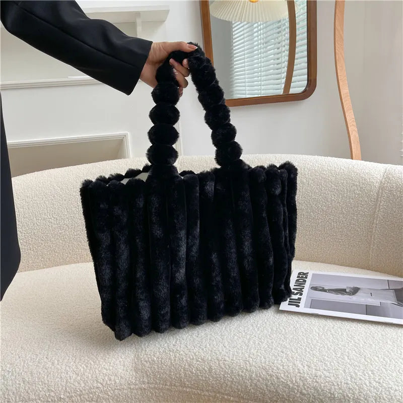 Trendy Plush Shoulder Bag