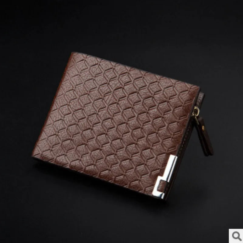 Embossed Leather Business Wallet for Men