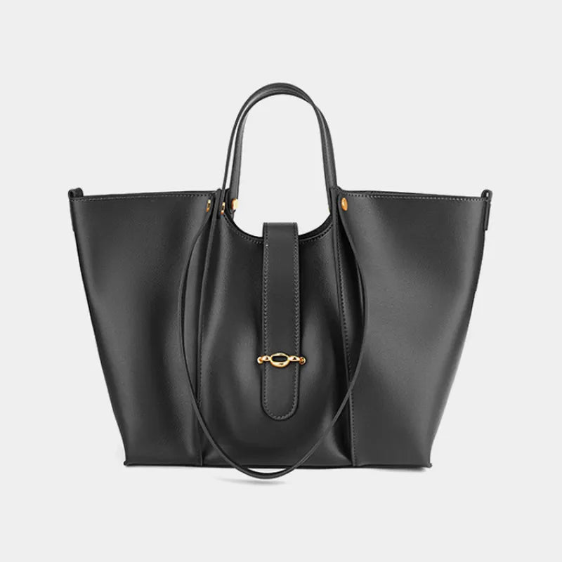 Premium Leather Tote Bag with Large Capacity for Women