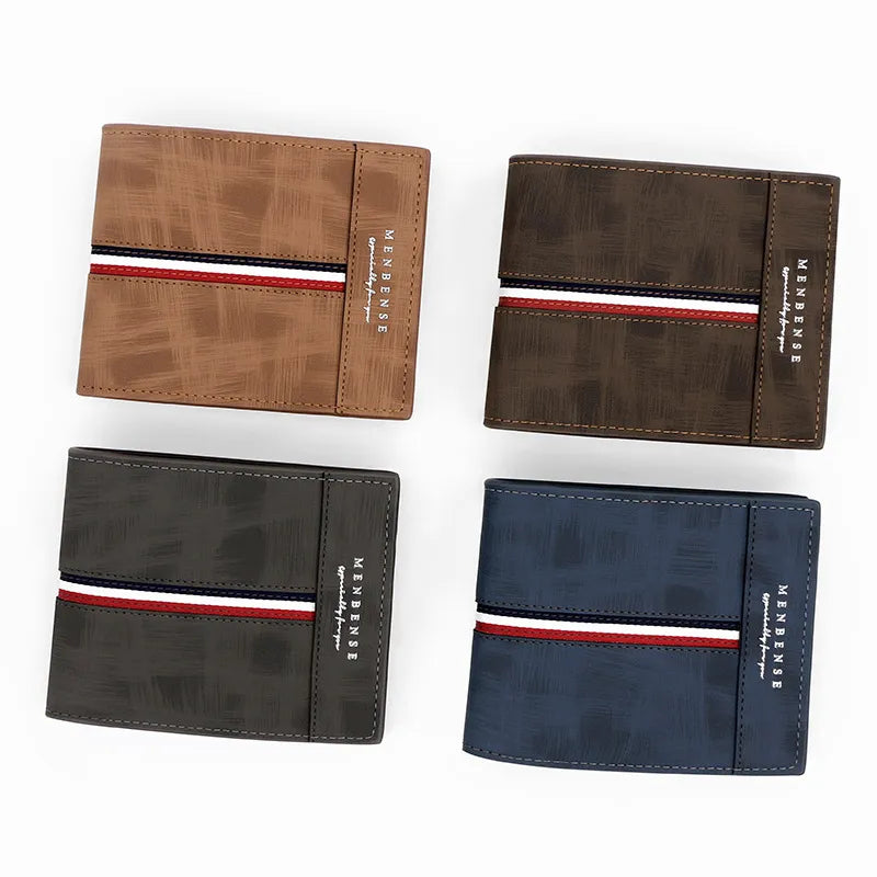 Versatile Tri - Fold Wallet with Coin and Card Compartments
