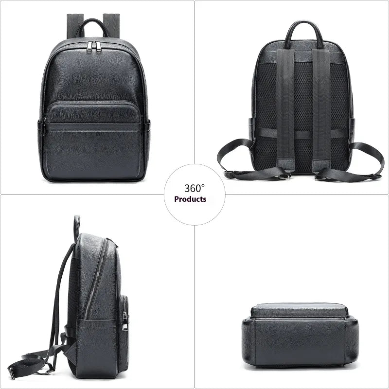 Premium Leather Business Backpack