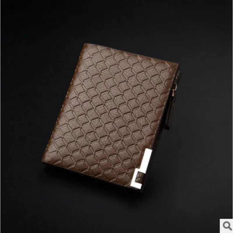Embossed Leather Business Wallet for Men
