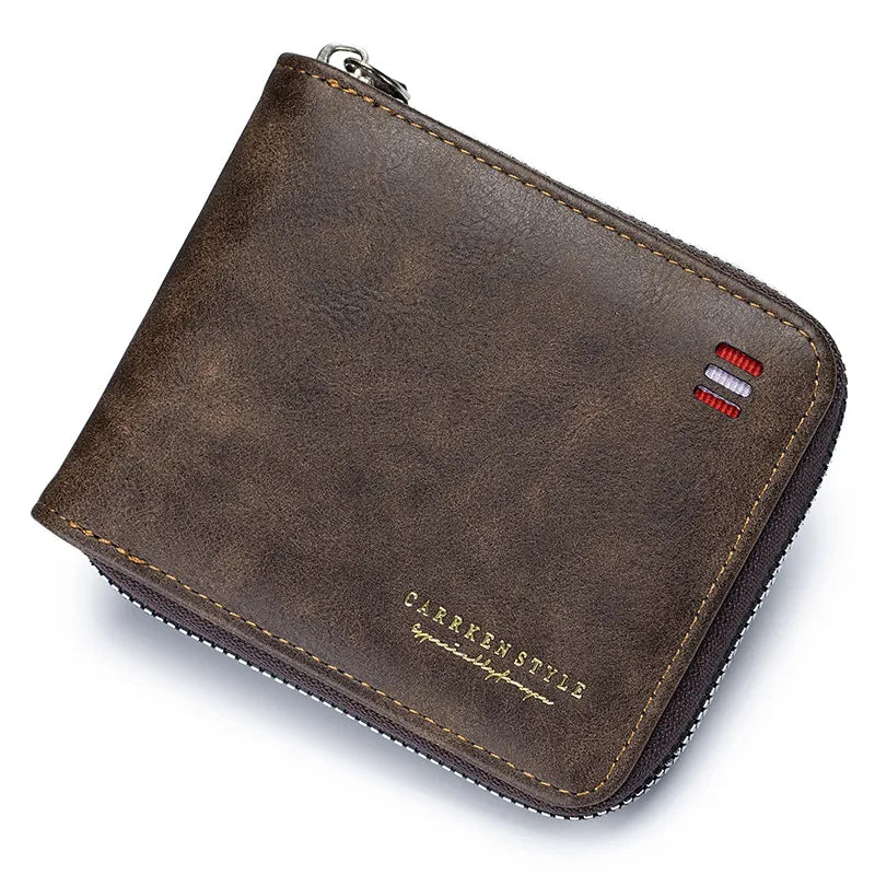 Compact Tri - Fold Wallet for Men