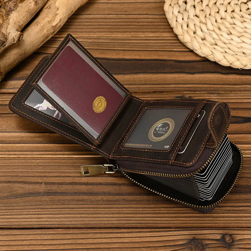 Premium Leather Zip Wallet for Men