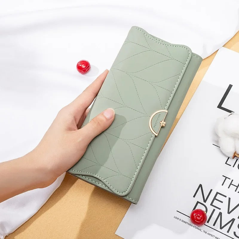 Women 's Tri - Fold Clutch Purse with Large Capacity