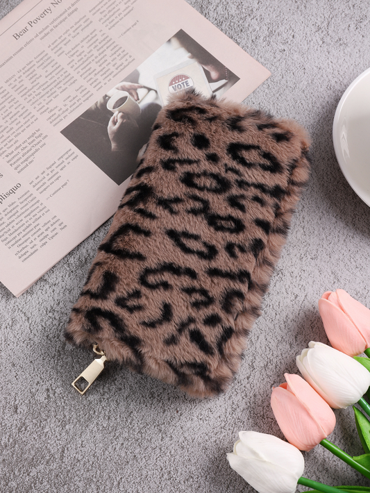 Cosy Coin Purse with a Leopard Look