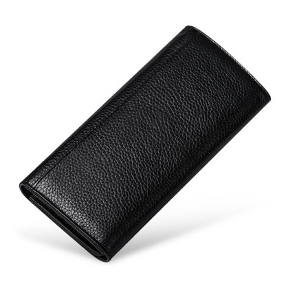 Fashionable Wallet Made From Genuine Leather with Leaf Clasp