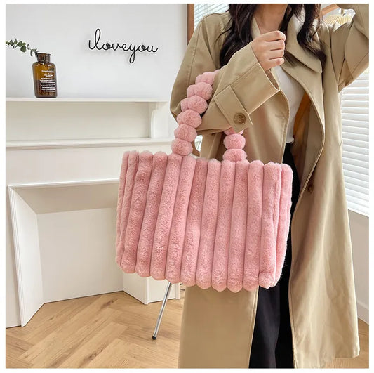Trendy Plush Shoulder Bag