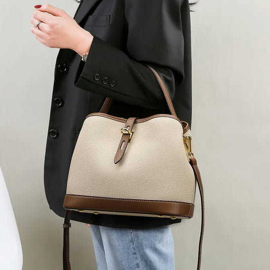 Chic Contrasting Colour Shoulder Bag