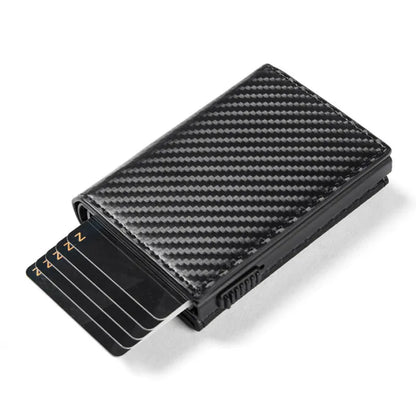 Tri - Fold Carbon Fibre Wallet with Anti - Theft Protection