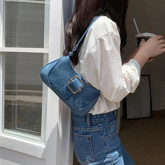 Chic Leather Underarm Bag