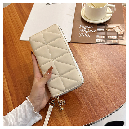 Modern Long Wallet in a Diamond Design