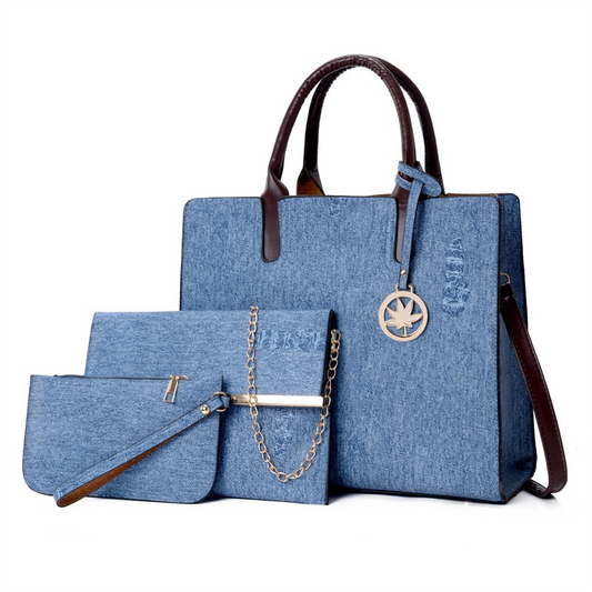 Elegant Three - Piece Handbag for Women