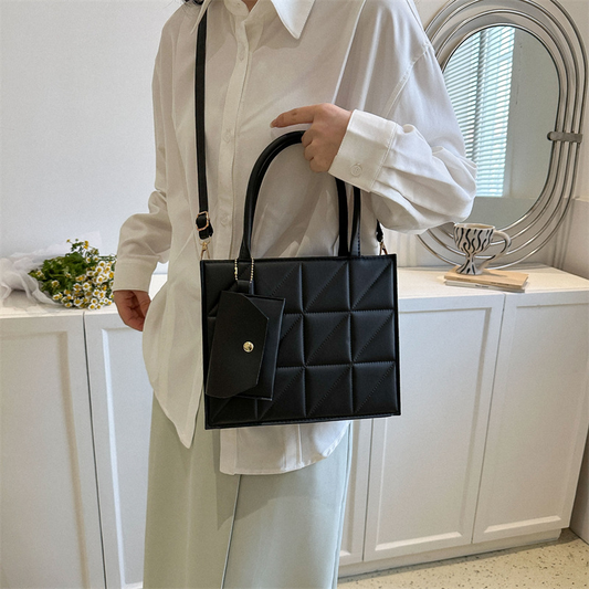 Elegant Shoulder Bag with Small Wallet