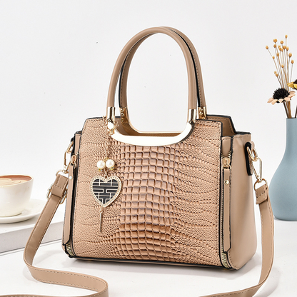 Elegant Everyday Bag with Heart Pendant