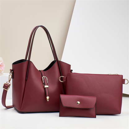 Stylish Three - Piece Shoulder Bag with Large Capacity