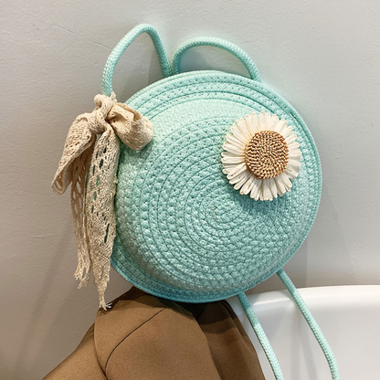 Stroy Bag with Floral Appliqué