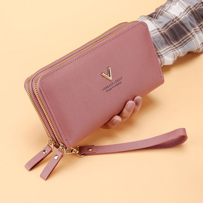Women 's Handbag with Double Zip and Large Capacity