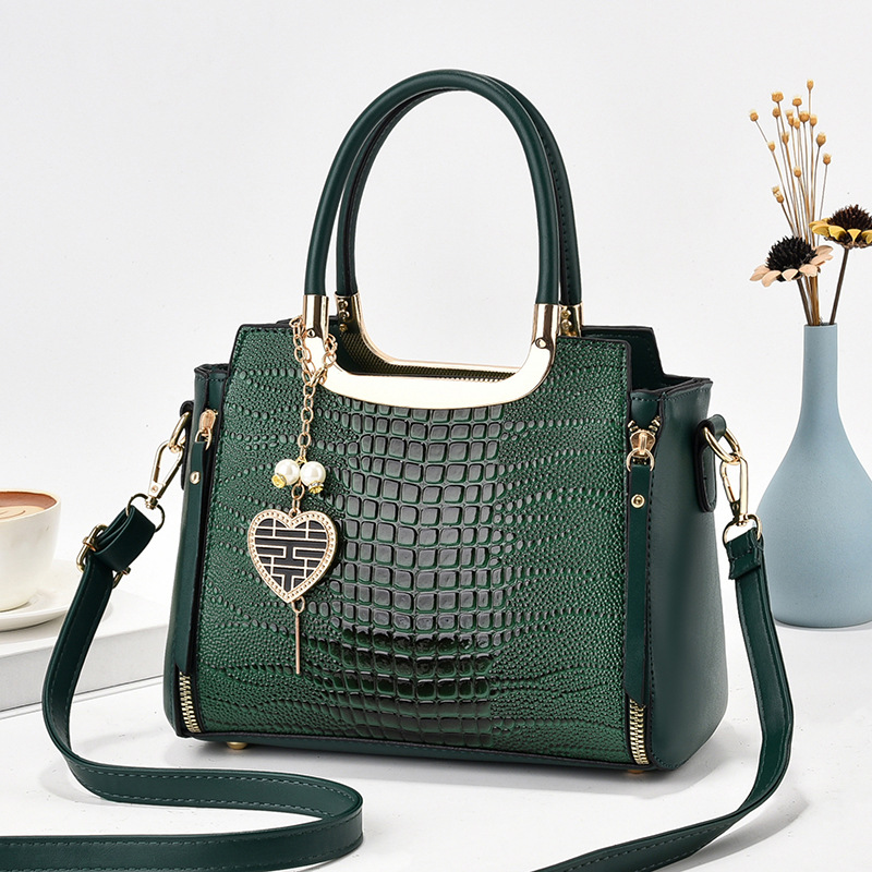 Elegant Everyday Bag with Heart Pendant