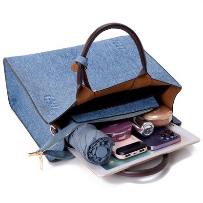Elegant Three - Piece Handbag for Women