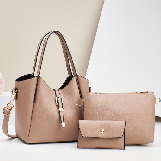 Stylish Three - Piece Shoulder Bag with Large Capacity