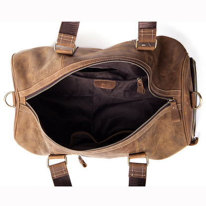 Rugged Retro Leather Travel Bag for Men