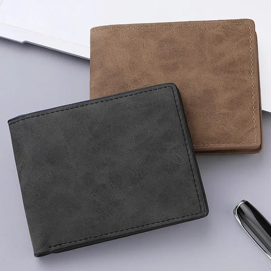 Stylish Bi - Fold Leather Wallet with Multiple Card Compartments