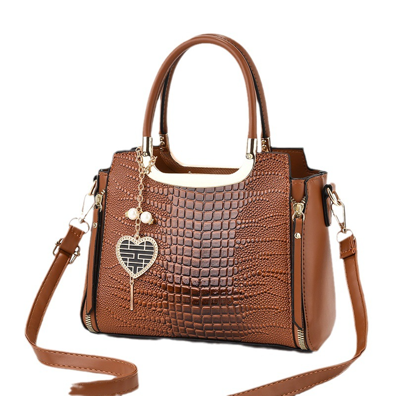 Elegant Everyday Bag with Heart Pendant