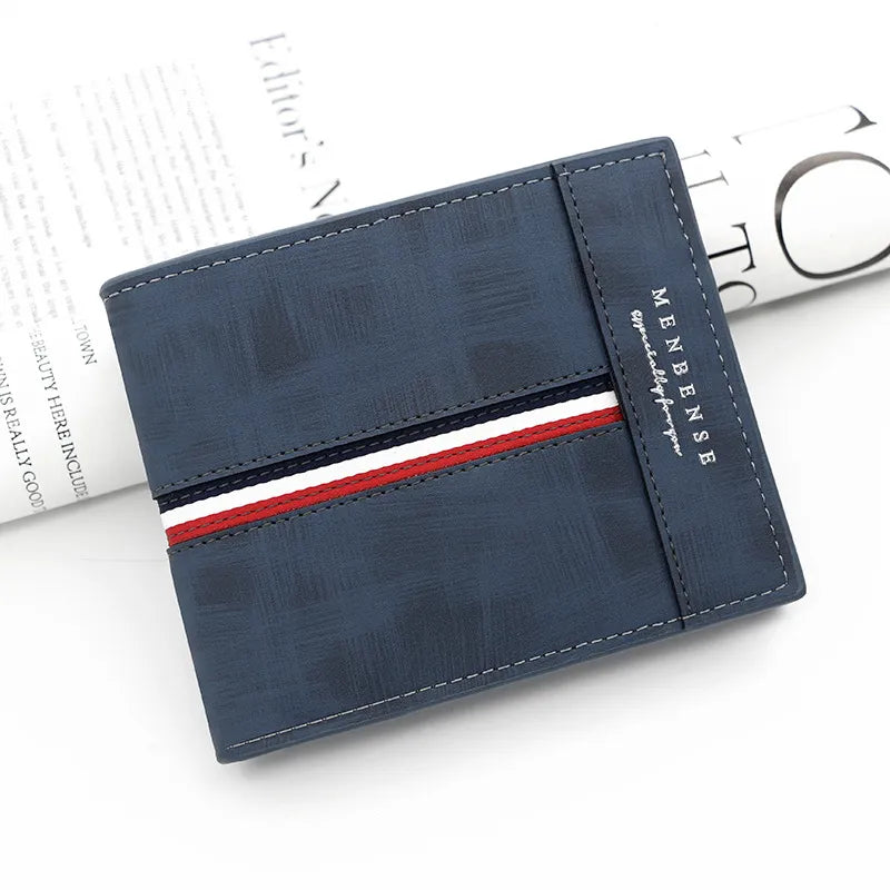 Versatile Tri - Fold Wallet with Coin and Card Compartments