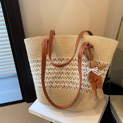 Woven Rattan Shoulder Bag