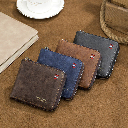 Compact Tri - Fold Wallet for Men