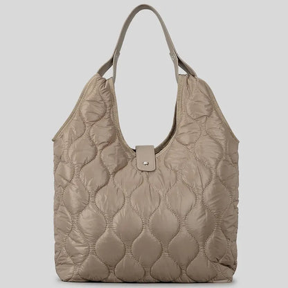 Stylish Handbag Made From Soft Cotton Down for Autumn and Winter